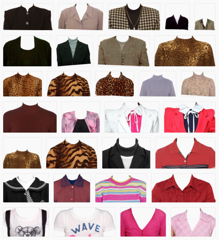 464套PS证件照服装换衣服模板半身照正装照换头像PNG免抠透明合成素材