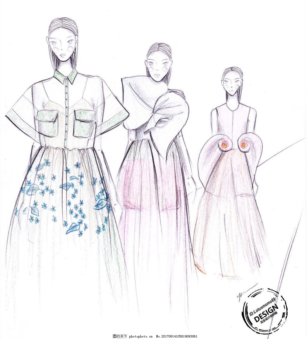 创意大师服装设计手稿图片