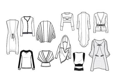 服装工业款式图:你真的会画吗?—— 200张对照图:教你如何正确理解“时装 .